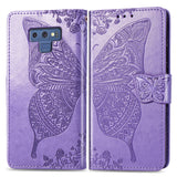 Luxury Embossed Butterfly Leather Wallet Flip Case For Samsung Note9