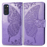 Luxury Embossed Butterfly Leather Wallet Flip Case For Samsung Galaxy S20