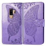 Luxury Embossed Butterfly Leather Wallet Flip Case For Samsung Galaxy S9 Plus