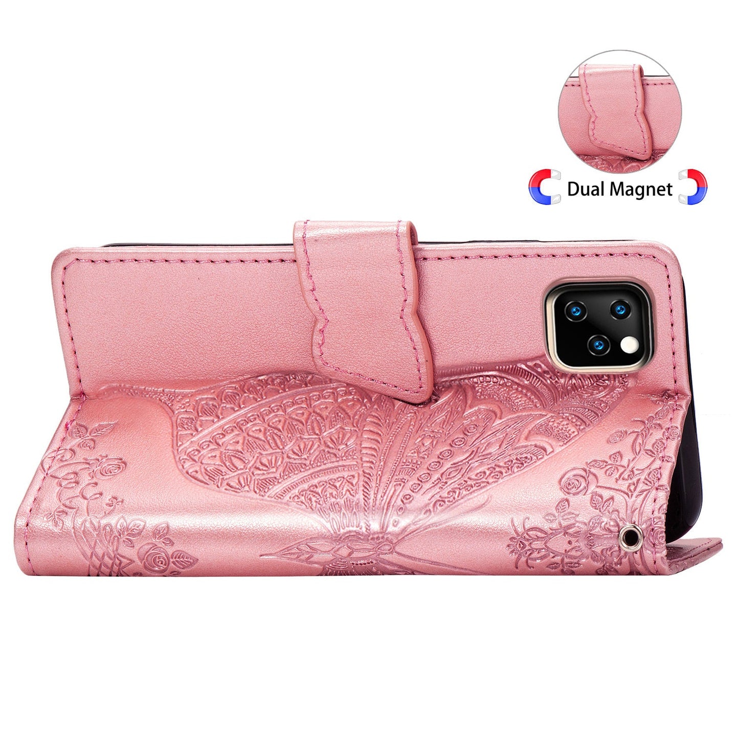 Neue Luxus geprägte Schmetterlings-Leder-Brieftaschen-Flip-Hülle für IPHONE 11 Pro Max