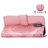 Luxury Embossed Butterfly Leather Wallet Flip Case for LG Stylo 4