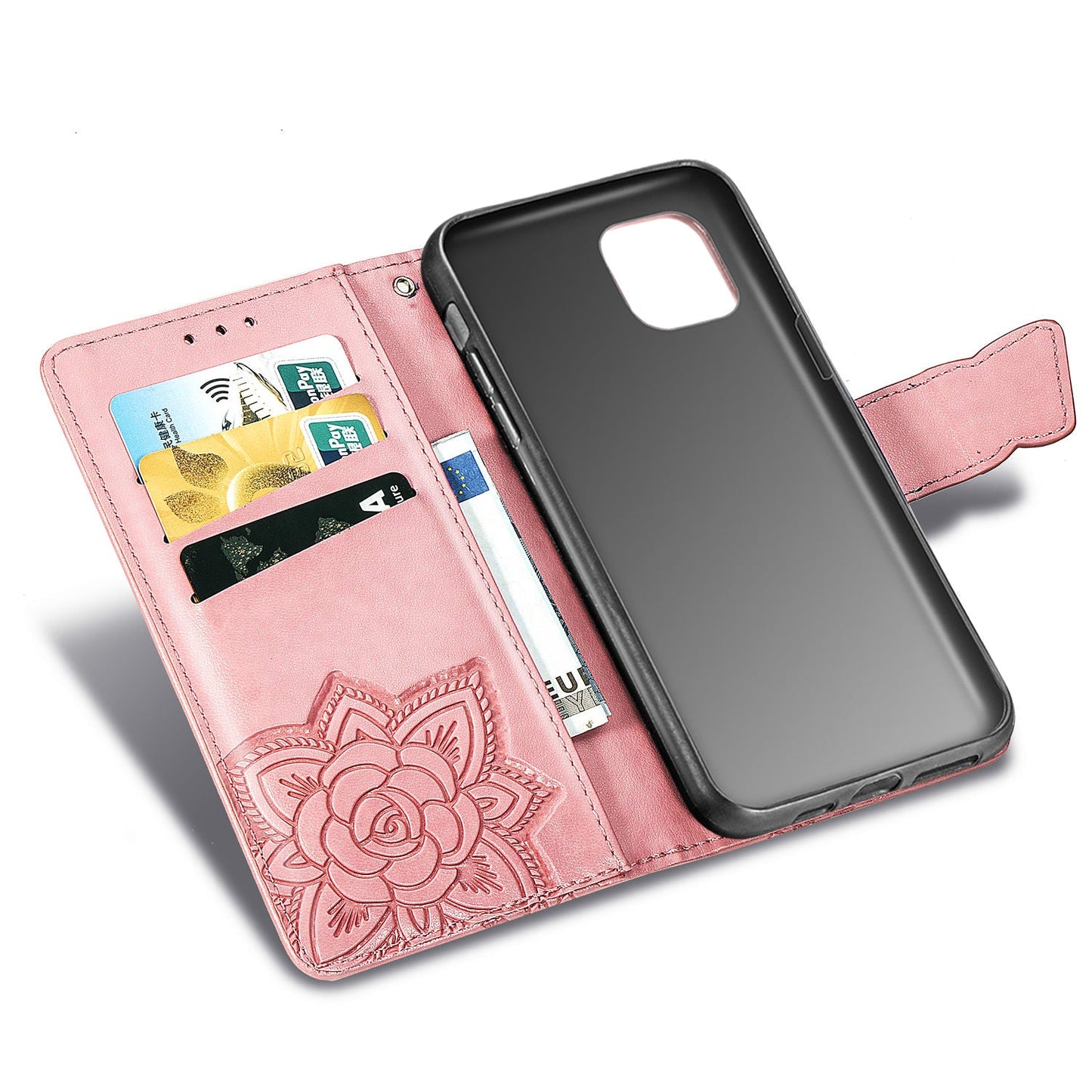Neue Luxus geprägte Schmetterlings-Leder-Brieftaschen-Flip-Hülle für IPHONE 11 Pro Max