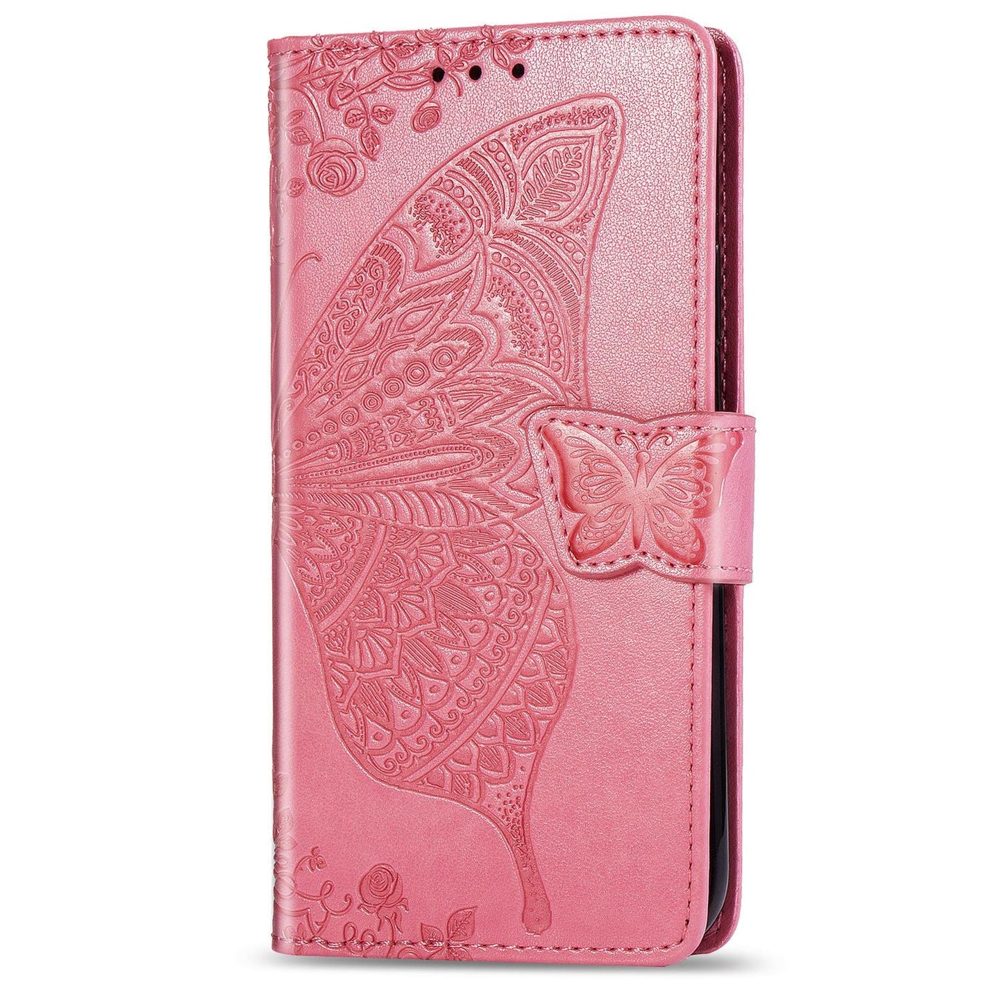 Luxuriöses geprägtes Schmetterlings-Leder-Brieftaschen-Flipcase für OnePlus Nord N100