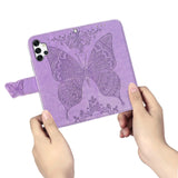 Luxury Embossed Butterfly Leather Wallet Flip Case For Samsung A32