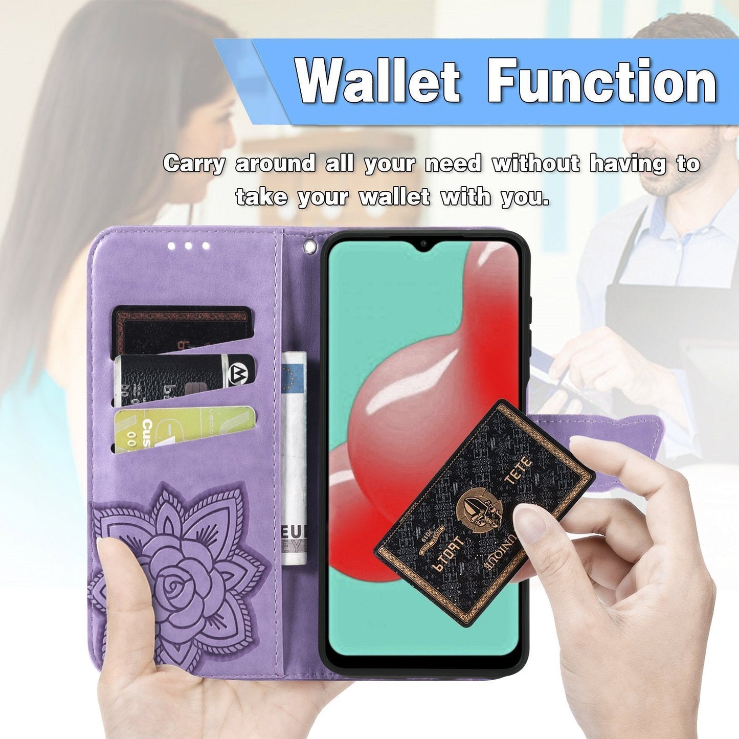Luxus geprägte Schmetterling Leder Geldbörsen Flip Hülle für Samsung Galaxy S20 FE