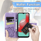 Luxury Embossed Butterfly Leather Wallet Flip Case For Samsung A32