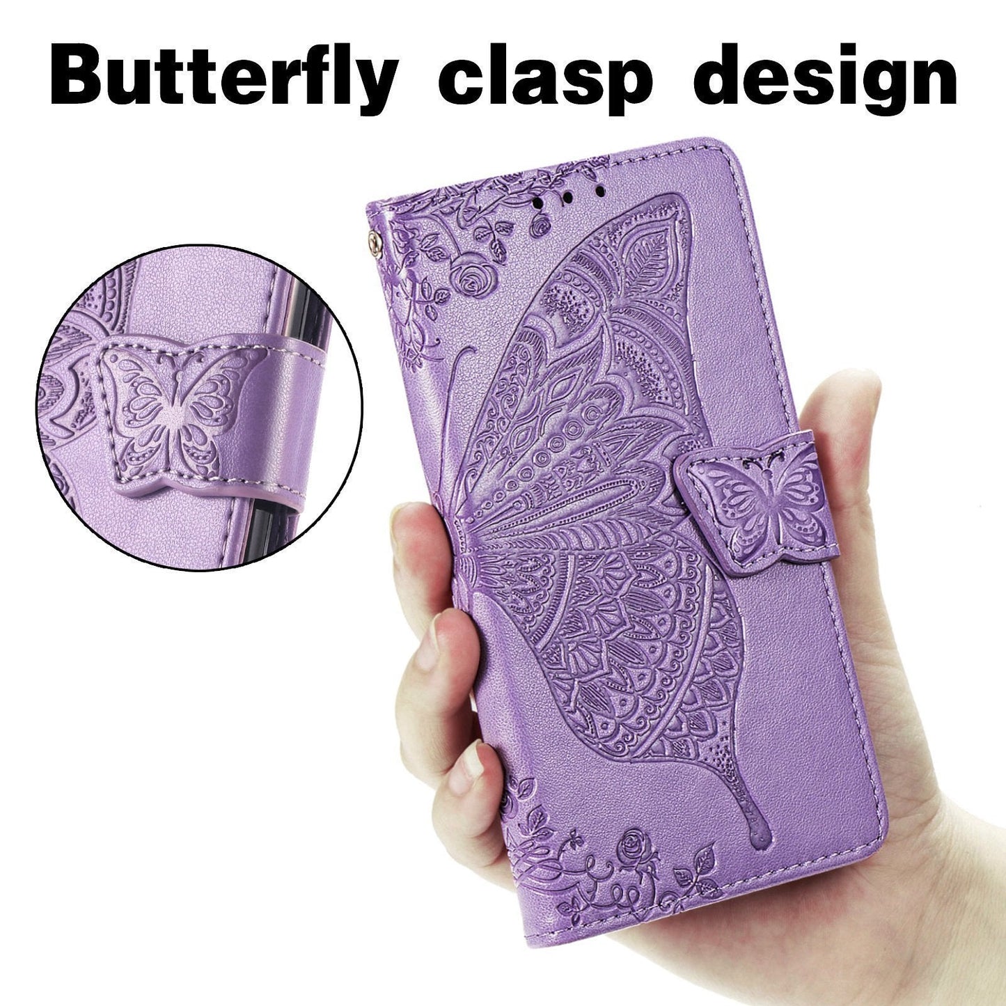 Luxus geprägte Schmetterling Leder Geldbörsen Flip Hülle für Samsung Galaxy S20 FE