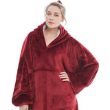 Heated Wearable Blanket Hoodie with Battery Pack