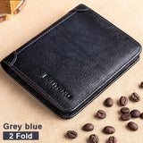 Upgrade RFID Male Genuine Leather Wallets