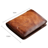 Upgrade RFID Male Genuine Leather Wallets