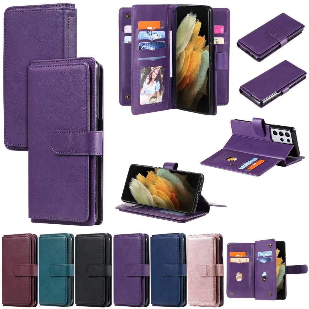 Multifunktionale Brieftasche mit großer Kapazität für Samsung S21 Serie