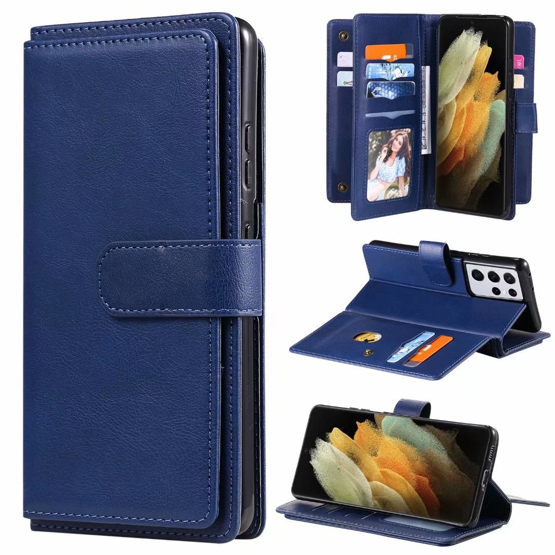 Multifunktionale Brieftasche mit großer Kapazität für Samsung S21 Serie