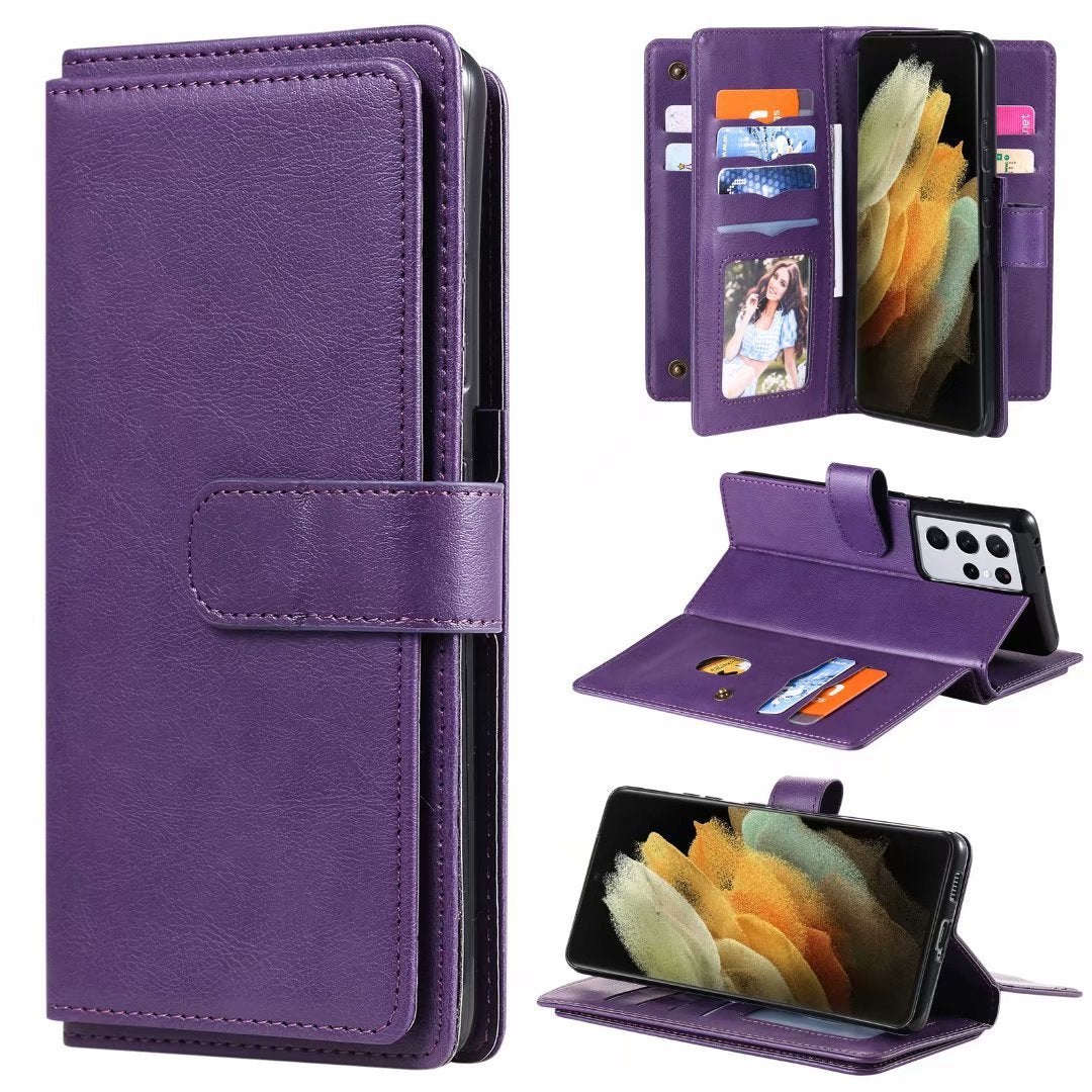 Multifunktionale Brieftasche mit großer Kapazität für Samsung S21 Serie