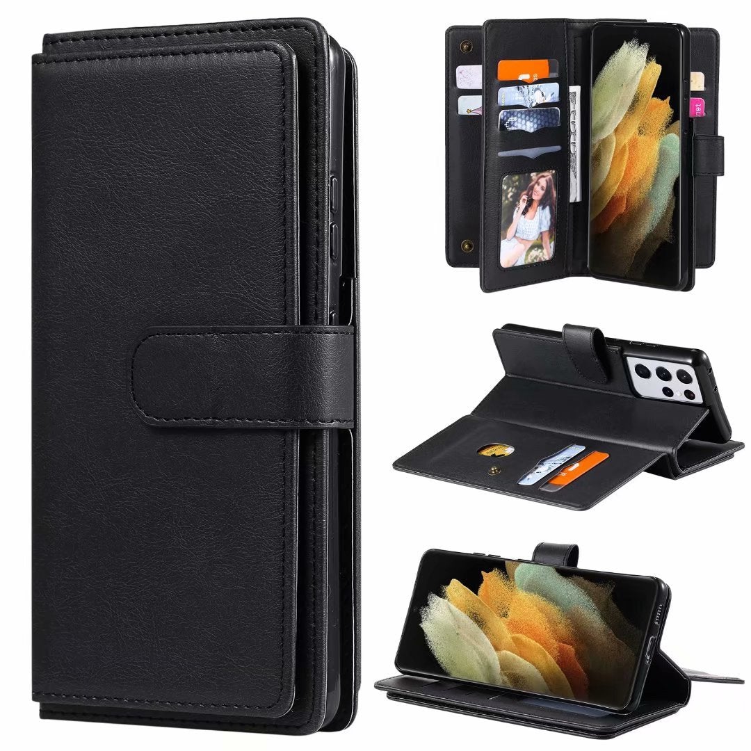 Multifunktionale Brieftasche mit großer Kapazität für Samsung S21 Serie