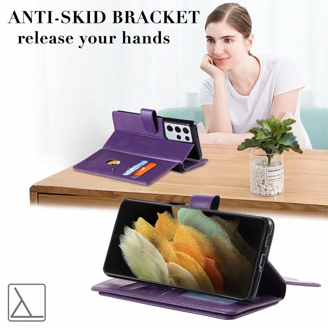 Multifunktionale Brieftasche mit großer Kapazität für Samsung S21 Serie