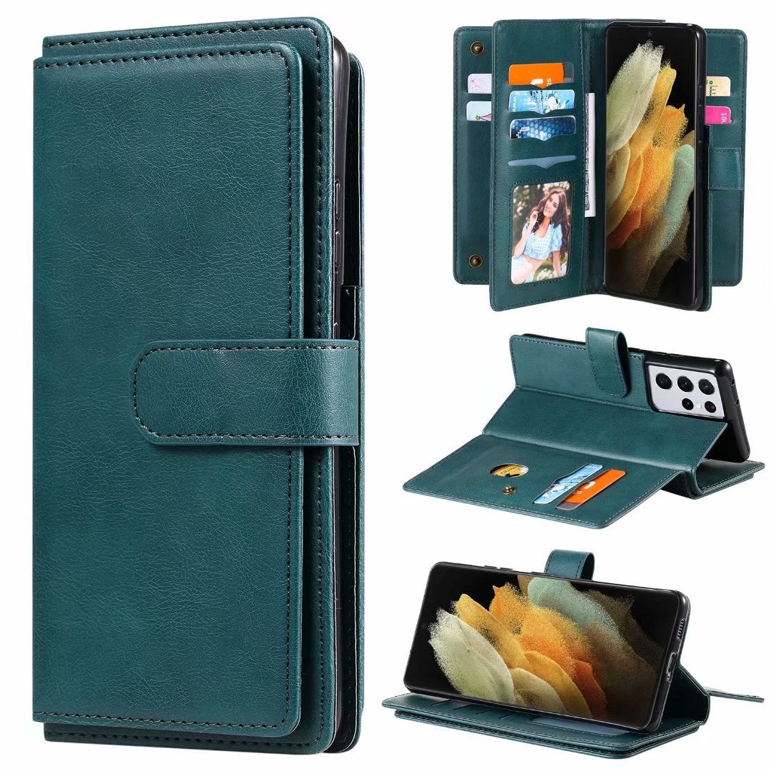 Multifunktionale Brieftasche mit großer Kapazität für Samsung S21 Serie