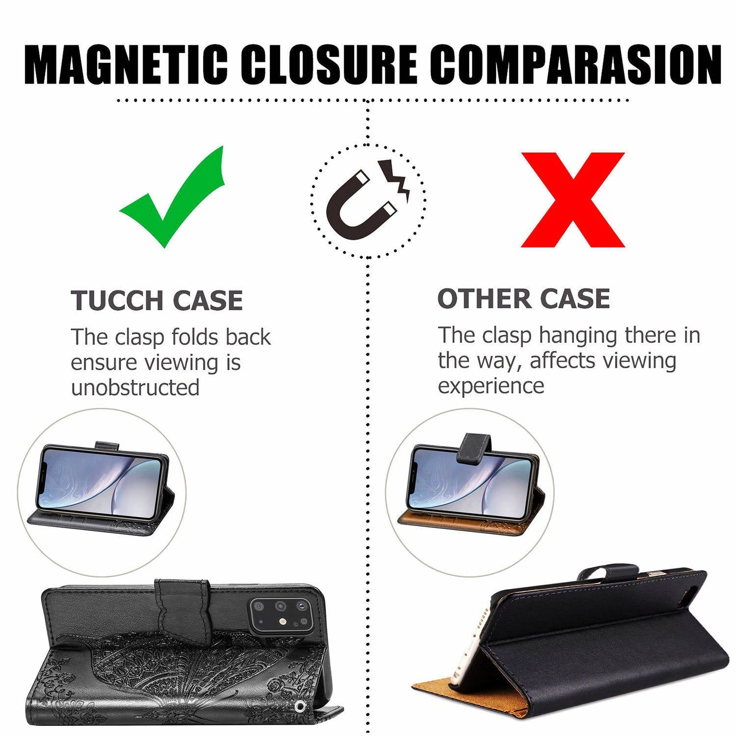Luxuriöse geprägte Schmetterlings-Lederhülle Klapptasche für Samsung Galaxy S20 Plus