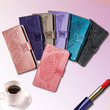 Luxury Embossed Butterfly Leather Wallet Flip Case For iPhone 12 Series