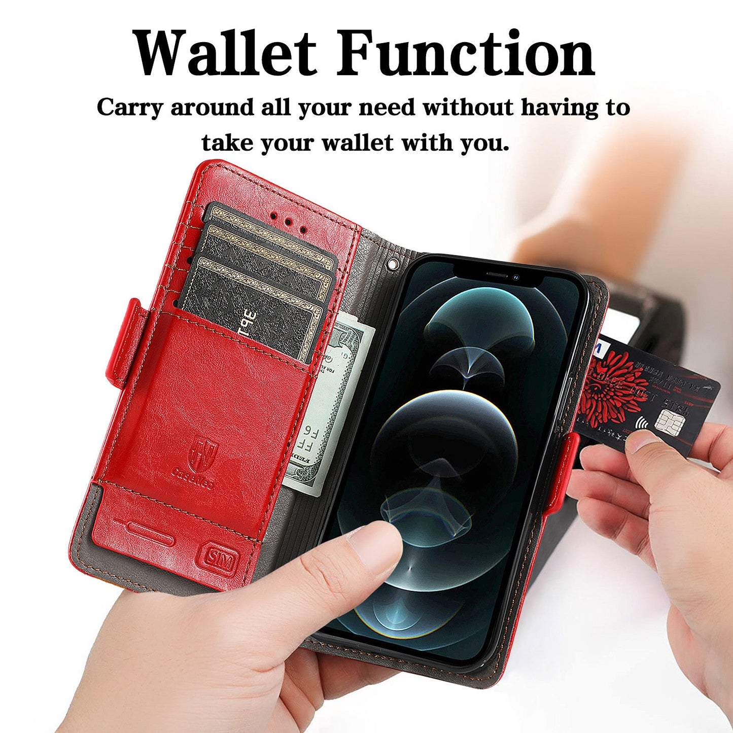 Magnetische Leder Handyhülle für Samsung