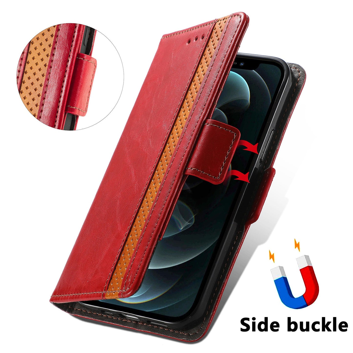 Magnetische Leder Handyhülle für Samsung