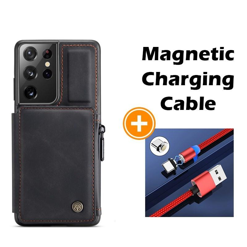 Neue luxuriöse multifunktionale Brieftaschen-Handyhülle für die Samsung S21 Serie
