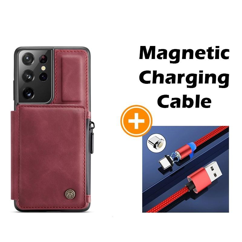 Neue luxuriöse multifunktionale Brieftaschen-Handyhülle für die Samsung S21 Serie