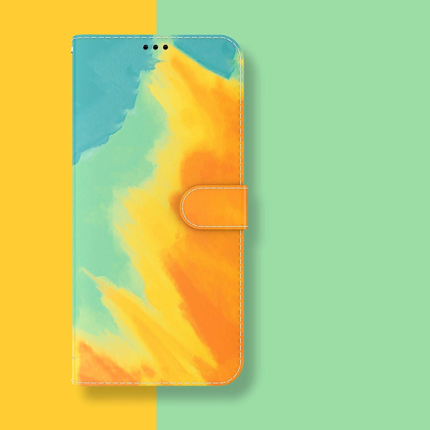 Aquarell Graffiti Flip Wallet Handyhülle für Samsung