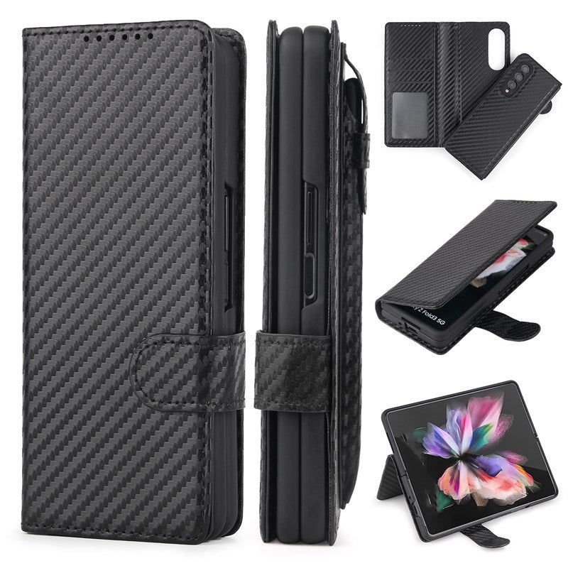Neue 2-in-1 Leder Geldbörse Stift Slot Handyhülle für Samsung Galaxy Z Fold3 5G