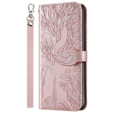 New 3D Embossed Life Tree Wallet Phone Case For iPhone