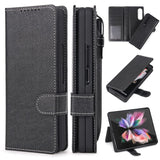 New 2-in-1 Leather Wallet Pen Slot Phone Case For Samsung Galaxy Z Fold3 5G