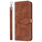 New 3D Embossed Life Tree Wallet Phone Case For iPhone