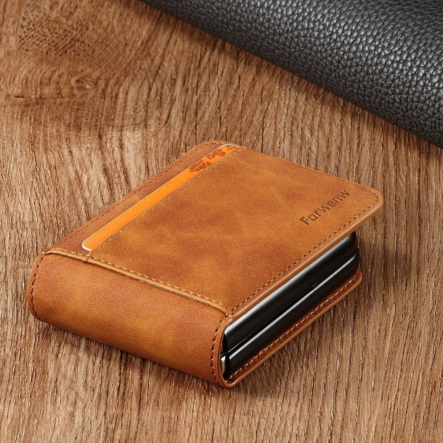 Luxuriöse Leder-Flip-Brieftaschen-Schutzhülle für Samsung Galaxy Z Flip3 5G