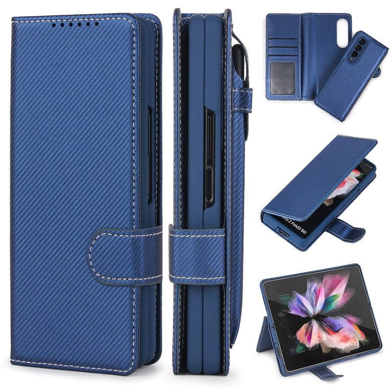 Neue 2-in-1 Leder Geldbörse Stift Slot Handyhülle für Samsung Galaxy Z Fold3 5G