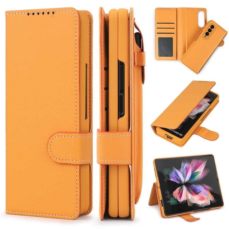 Neue 2-in-1 Leder Geldbörse Stift Slot Handyhülle für Samsung Galaxy Z Fold3 5G