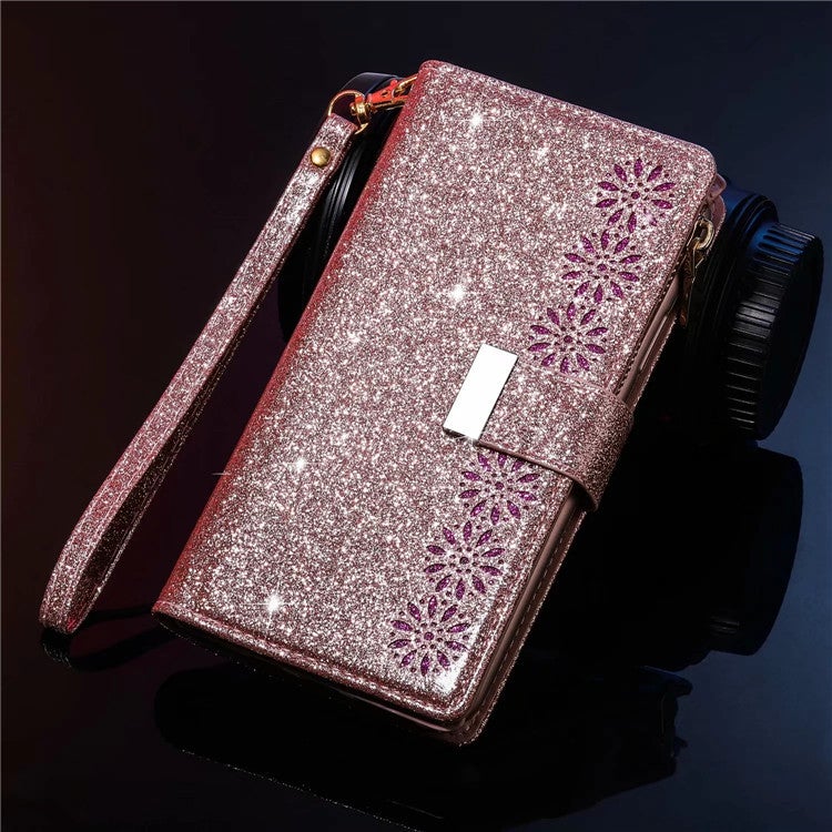Glitzer Funkelnd Mädchenhaft Bling Leder Flip Cover für Samsung Note20/Note20 5G