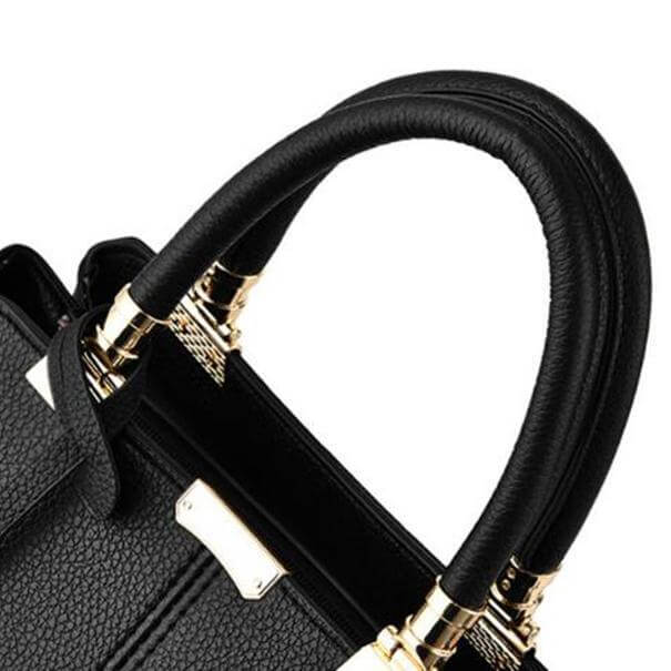 Damen-Handtaschen aus Leder mit Ästen aus Metall