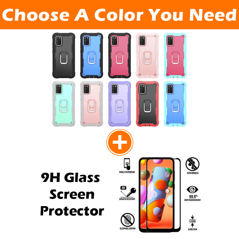 Schutzhülle mit Ständer und Stoßschutz für Samsung A02S (EU)