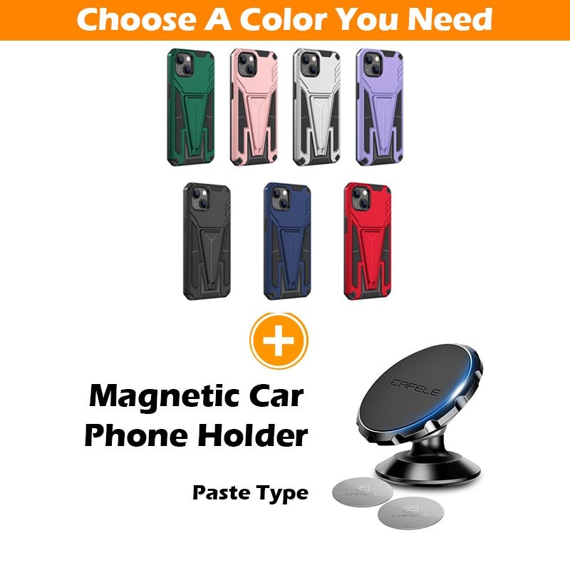 Neue Außergewöhnliche Armor Bracket Magnetische Handyhülle für iPhone 13