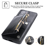 New Upgrade Multifunctional Wallet Zipper Phone Case  For Samsung S21 Ultra 5G