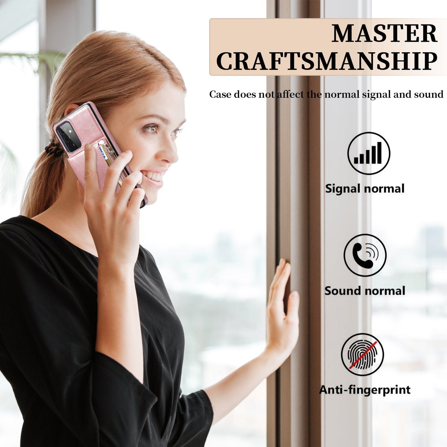 Neues Upgrade Multifunktionale Brieftaschen-Reißverschluss-Handyhülle für Samsung A52 5G