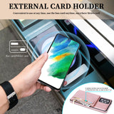 New Upgrade Multifunctional Wallet Zipper Phone Case  For Samsung A72 5G