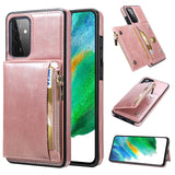 New Upgrade Multifunctional Wallet Zipper Phone Case  For Samsung A72 5G