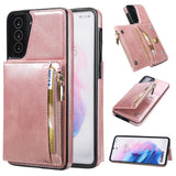 New Upgrade Multifunctional Wallet Zipper Phone Case  For Samsung S21 5G