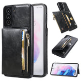 New Upgrade Multifunctional Wallet Zipper Phone Case  For Samsung S21 Plus 5G