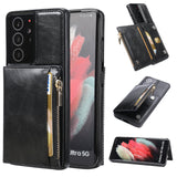 New Upgrade Multifunctional Wallet Zipper Phone Case  For Samsung S21 Ultra 5G