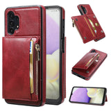 New Upgrade Multifunctional Wallet Zipper Phone Case  For Samsung A32 5G