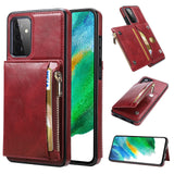 New Upgrade Multifunctional Wallet Zipper Phone Case  For Samsung A72 5G