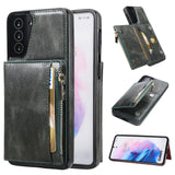 New Upgrade Multifunctional Wallet Zipper Phone Case  For Samsung S21 5G