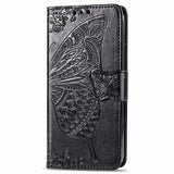 Luxury Embossed Butterfly Leather Wallet Flip Case For Samsung Note9