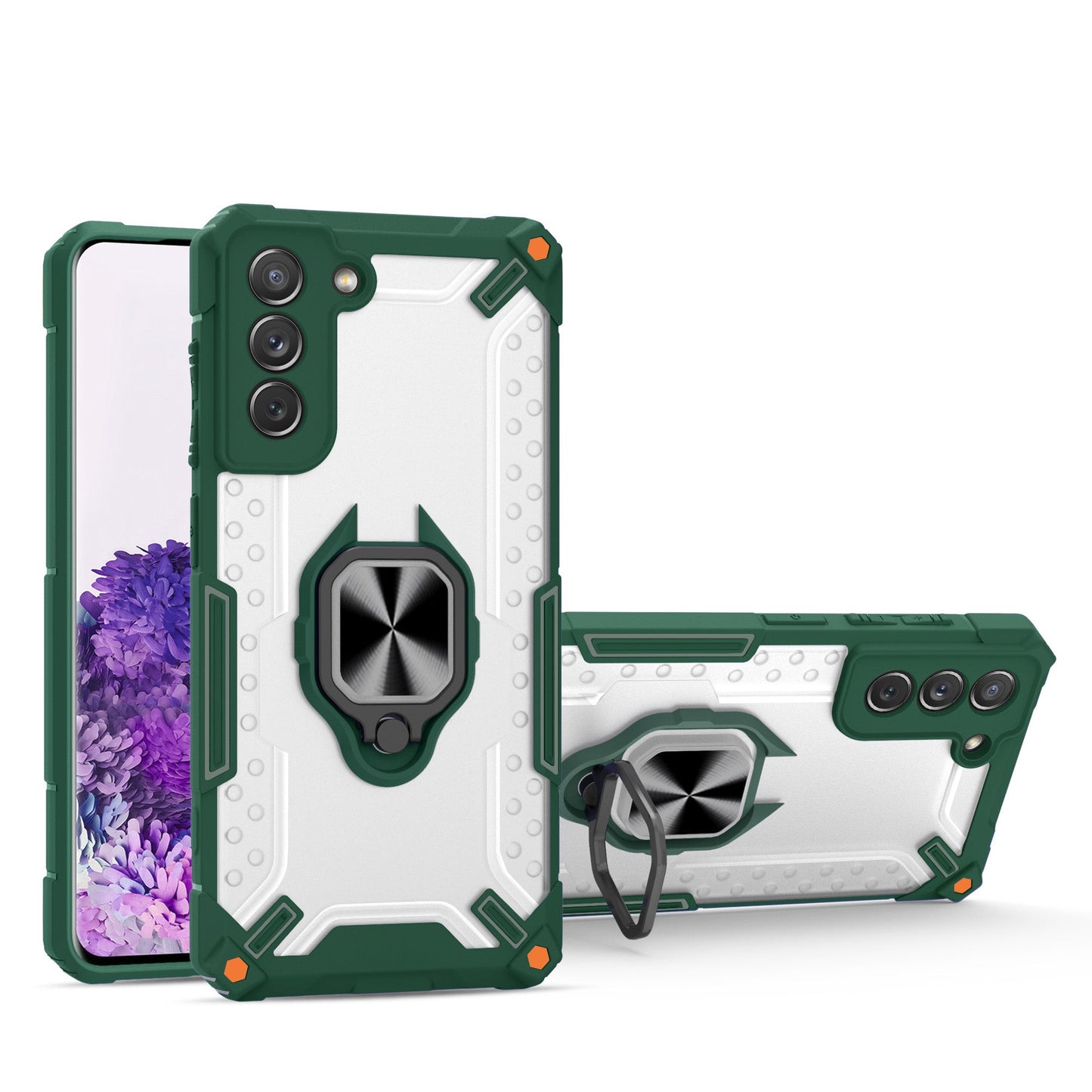 Neue Upgrade Luxus Anti-Fall Airbag Ringhalterung Hülle für Samsung S21 Plus 5G